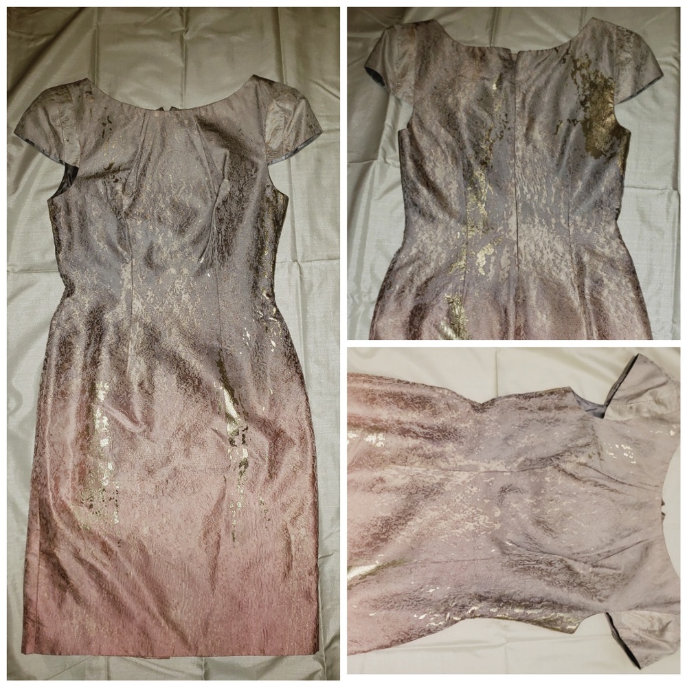 THEIA CAP SLEEVE COCKTAIL DRESS - Picture 2 of 4